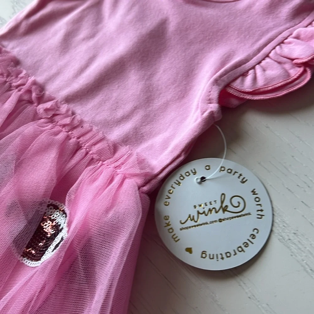 Sweet Wink Football Sequin Tutu Bodysuit Dress 0-3 3-6 12-18 months